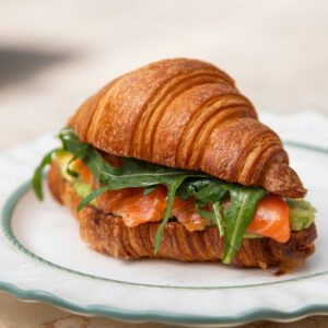 croissant with salmon